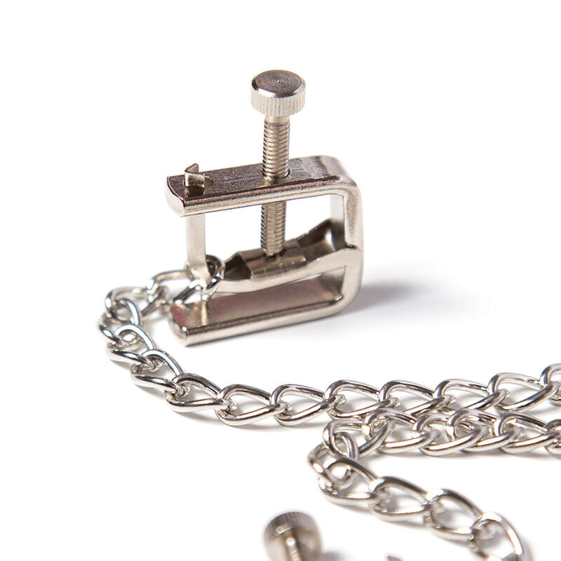 OHMAMA FETISH - PINZAS METALICAS TORNILLO CON CADENA OHMAMA FETISH