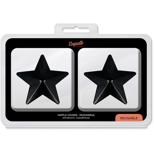 COQUETTE CHIC DESIRE - CUBRE PEZONES METAL ESTRELLAS NEGRAS COQUETTE ACCESSORIES