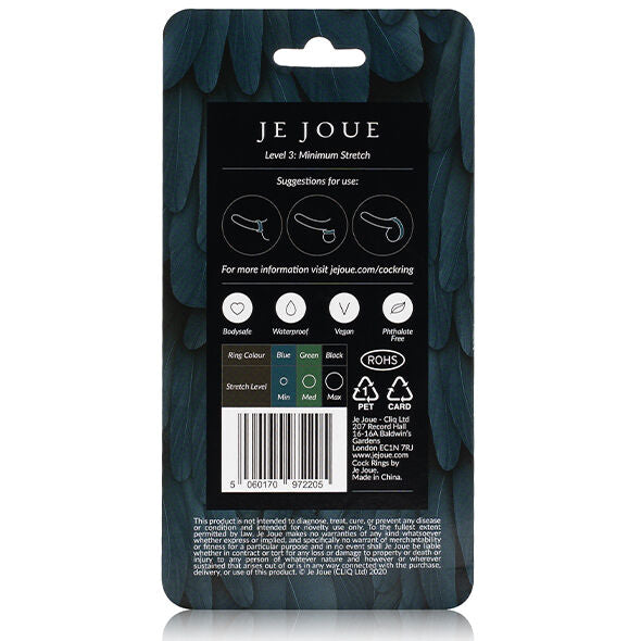 JE JOUE - ANILLO SILICONA AZUL - ESTRANGULAMIENTO MINIMO JE JOUE