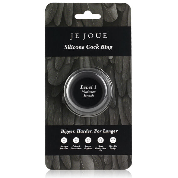 JE JOUE - ANILLO PARA EL PENE DE SILICONA ESTRECHAMIENTO MXIMO - NEGRO JE JOUE