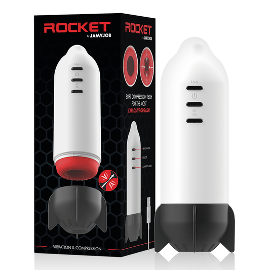 JAMYJOB - ROCKET MASTURBADOR TECNOLOGÍA SOFT COMPRESSION Y VIBRACIÓN JAMYJOB