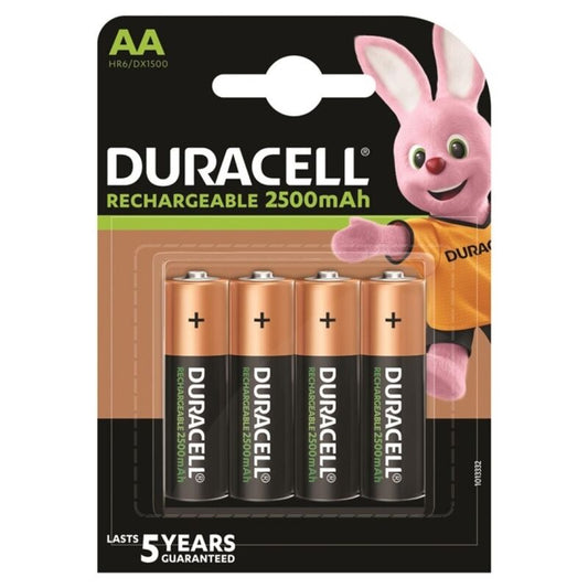 DURACELL - PILA RECARGABLE HR6 AA 2500mAh BLISTER*4 DURACELL
