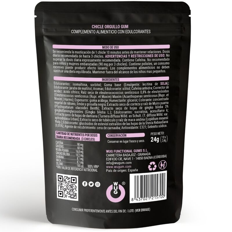 WUG SEX SENSE - ORGULLO CHICLE PRIDE LGBT 10 UNIDADES WUG SEX SENSE