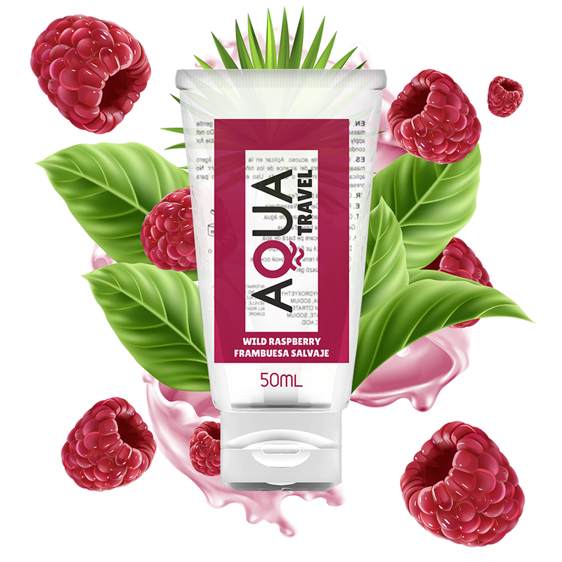 AQUA TRAVEL - LUBRICANTE BASE AGUA SABOR FRAMBUESA SALVAJE - 50 ML AQUA TRAVEL