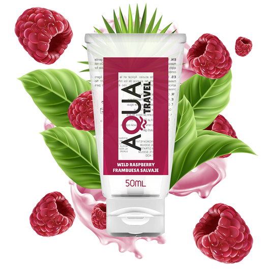 AQUA TRAVEL - LUBRICANTE BASE AGUA SABOR FRAMBUESA SALVAJE - 50 ML AQUA TRAVEL
