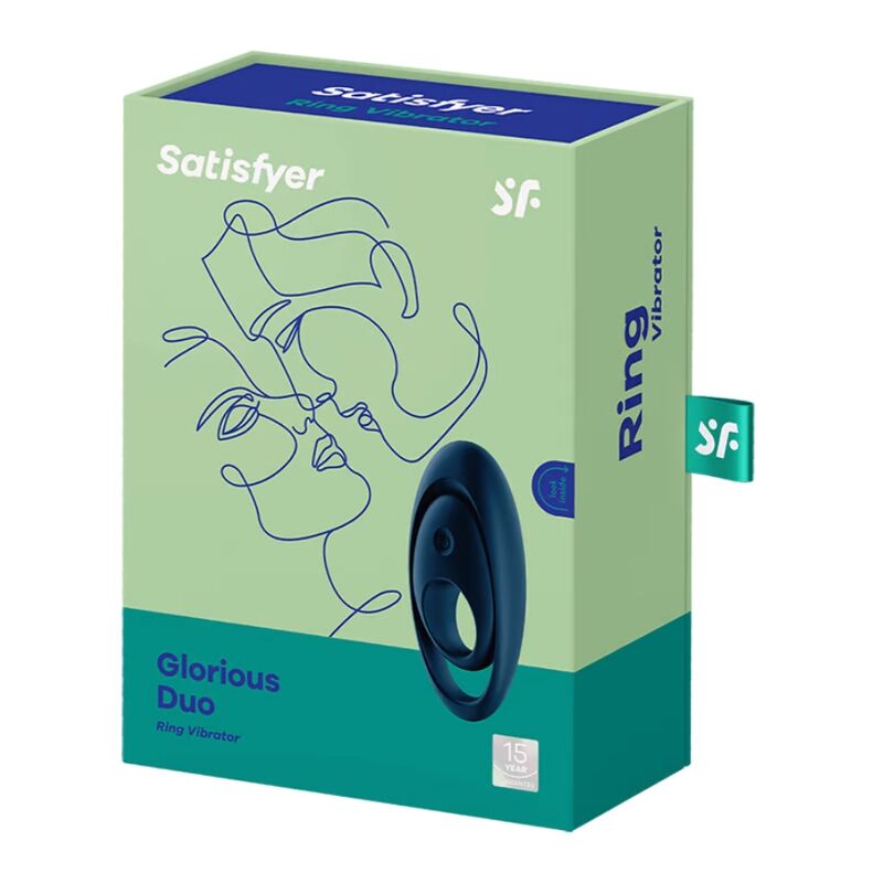 SATISFYER - GLORIOUS DUO ANILLO VIBRADOR AZUL SATISFYER RING