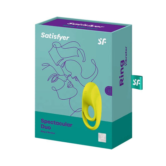SATISFYER - SPECTACULAR DUO ANILLO VIBRADOR AMARILLO SATISFYER RING