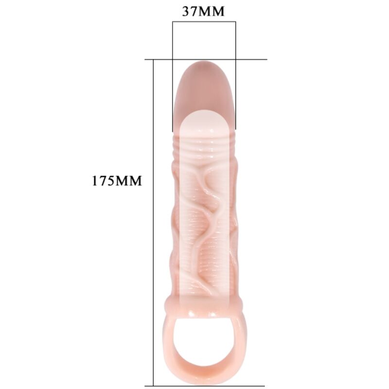 BAILE - FUNDA EXTENSORA PENE CON STRAP PARA TESTICULOS 13.5 CM BAILE FOR HIM