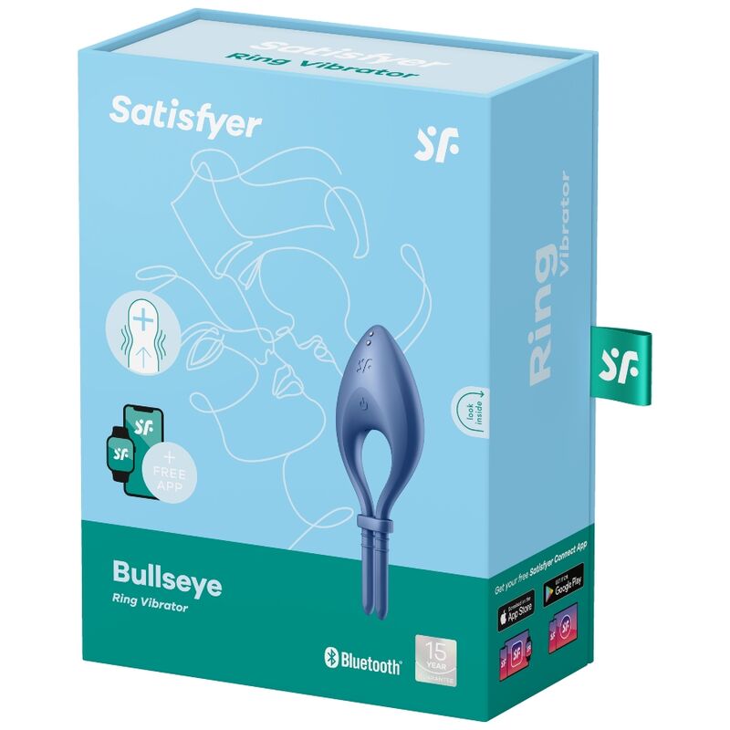 SATISFYER - BULLSEYE ANILLO VIBRADOR APP AZUL SATISFYER RING