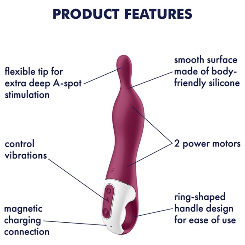 SATISFYER - AMAZING 1 VIBRADOR PUNTO A BERRY SATISFYER VIBRATOR