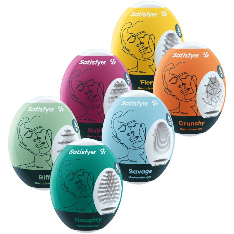 SATISFYER - HUEVOS MASTURBADORES PACK 6 UNIDADES SATISFYER EGGS