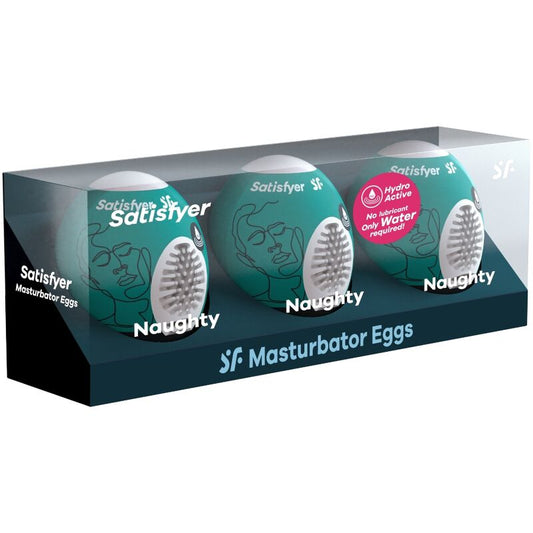 SATISFYER - 3 HUEVOS MASTURBADORES NAUGHTY SATISFYER EGGS