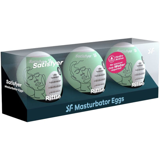 SATISFYER - 3 HUEVOS MASTURBADORES RIFFLE SATISFYER EGGS