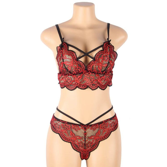 SUBBLIME - SET DOS PIEZAS TOP Y PANTIES ENCAJE S/M SUBBLIME SETS