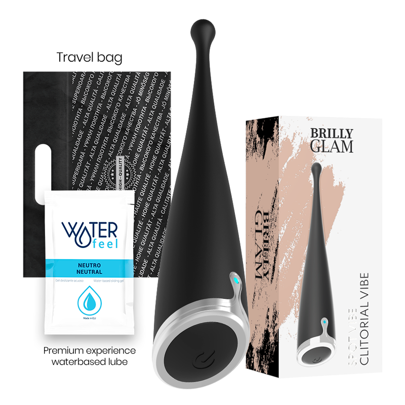 BRILLY GLAM - SPOT VIBE VIBRADOR CLITORIAL ORGASMICO SILICONA NEGRO BRILLY GLAM