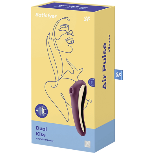 SATISFYER - DUAL KISS ESTIMULADOR CLITORIS PURPURA SATISFYER AIR PULSE