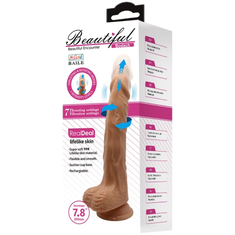 BAILE - BEAUTIFUL ENCOUNTER BODACH VIBRACIÓN Y ROTACIÓN 20 CM BAILE DILDOS