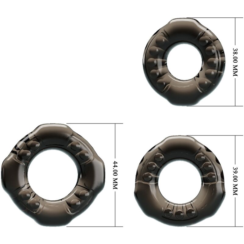 BAILE - COCK RINGS YVONNE SET 3 ANILLOS PENE BAILE