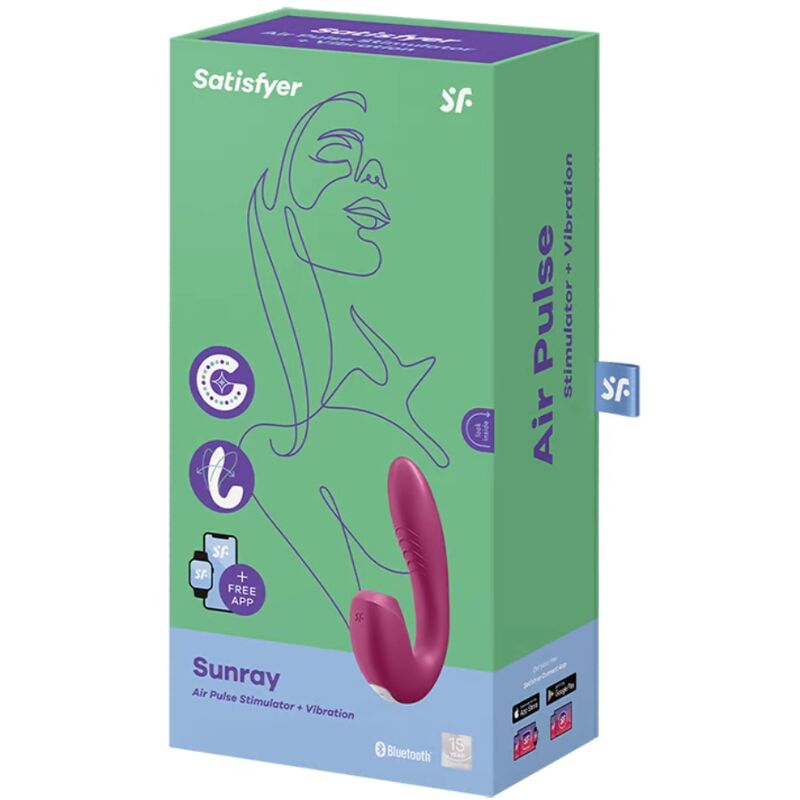 SATISFYER - SUNRAY ESTIMULADOR Y VIBRADOR APP ROJO SATISFYER CONNECT