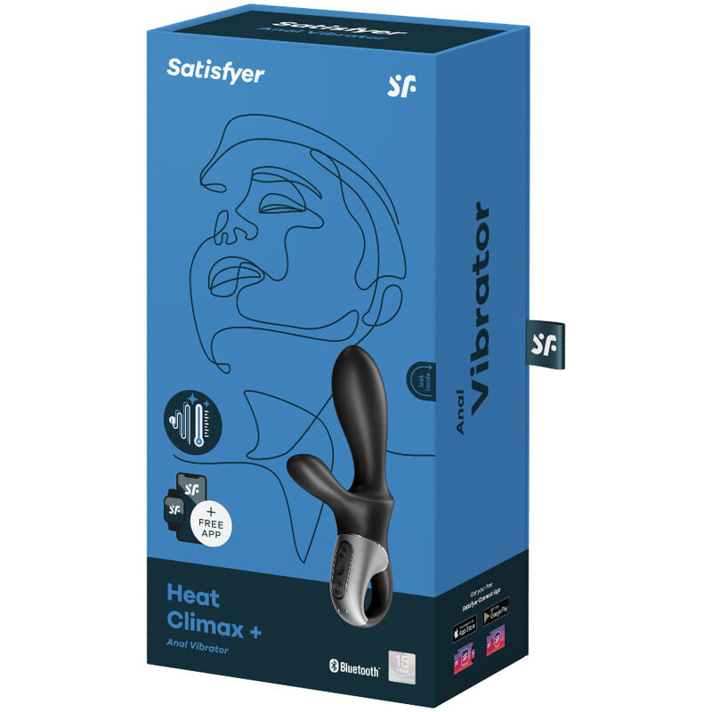 SATISFYER - HEAT CLIMAX+ VIBRADOR ANAL APP NEGRO SATISFYER CONNECT