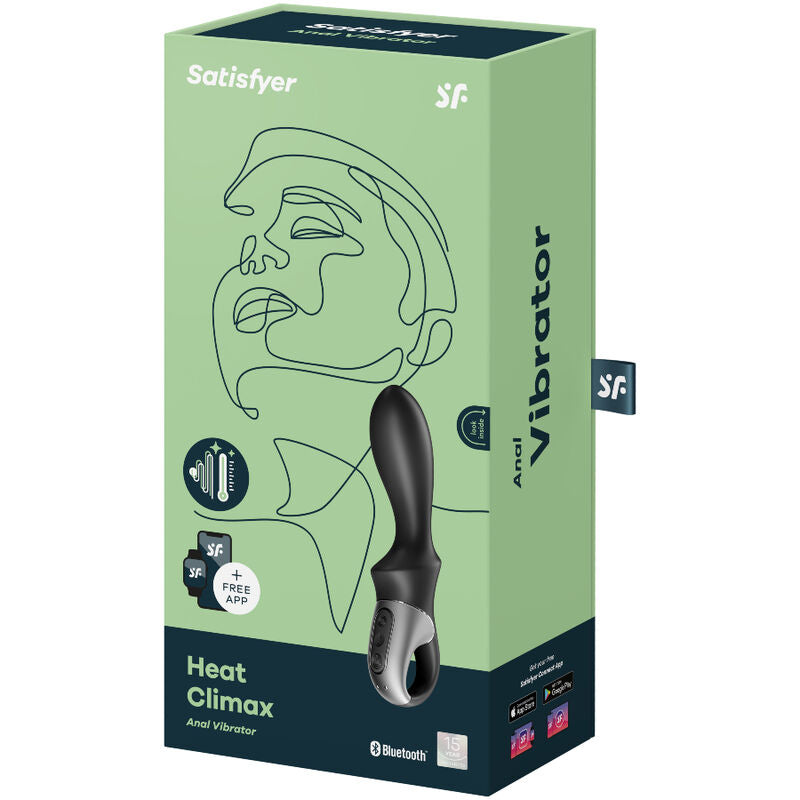 SATISFYER - HEAT CLIMAX VIBRADOR ANAL APP NEGRO SATISFYER CONNECT