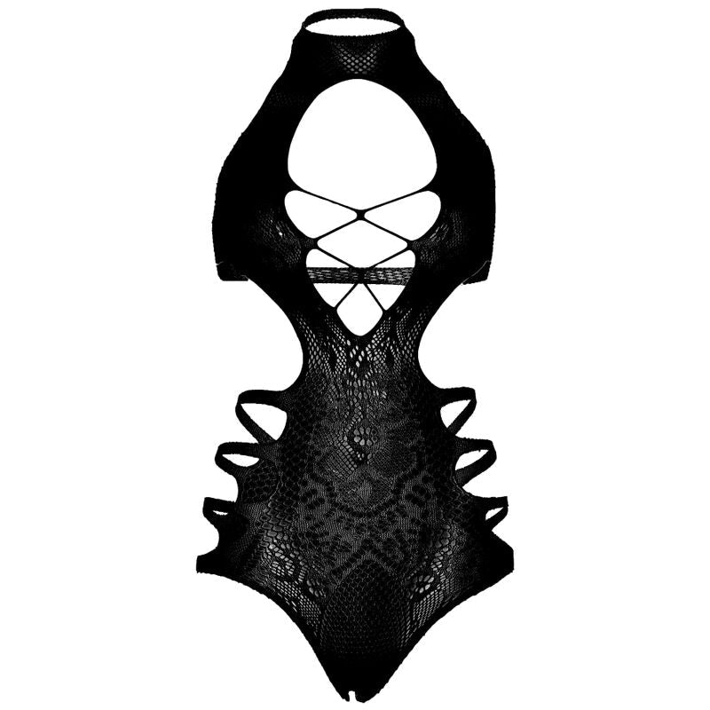LEG AVENUE - BODY DE ENCAJES TALLA ÚNICA - NEGRO LEG AVENUE BODYSTOCKINGS