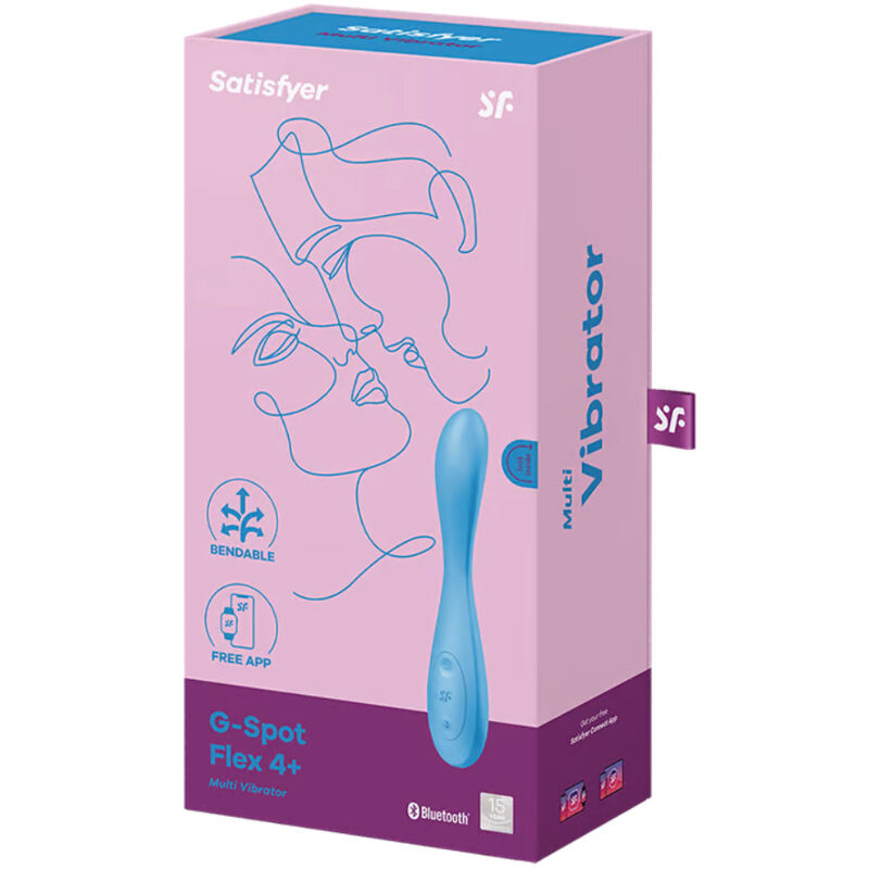 SATISFYER - G-SPOT FLEX 4+ MULTI VIBRADOR APP AZUL SATISFYER CONNECT