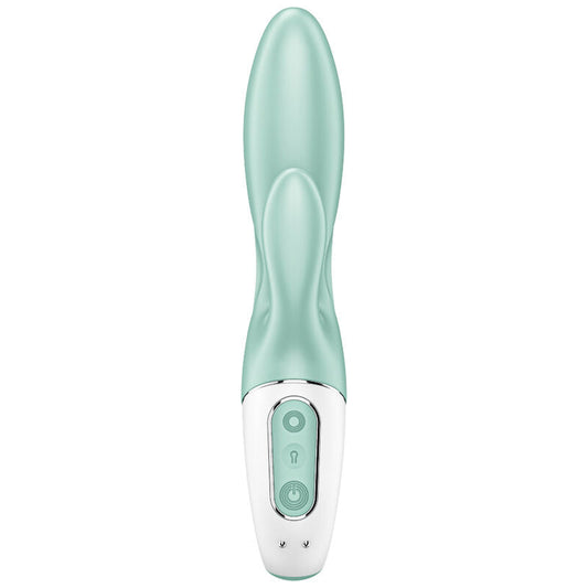 SATISFYER - AIR PUMP BUNNY 5+ VIBRADOR RABBIT INFLABLE APP VERDE SATISFYER CONNECT