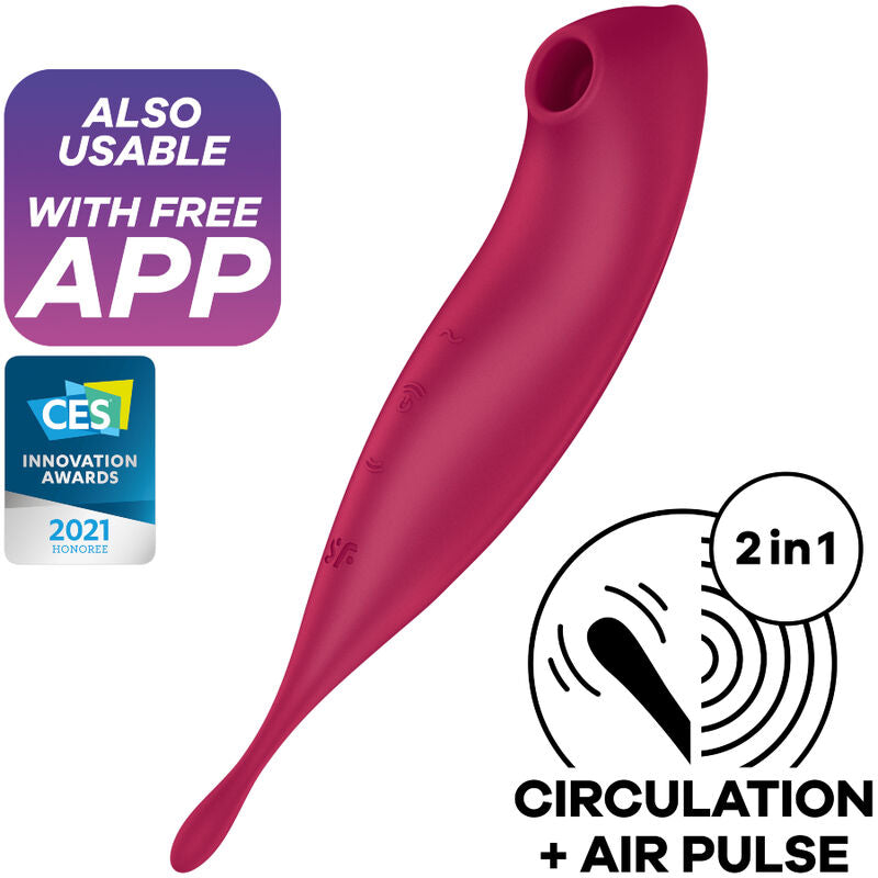 SATISFYER - TWIRLING PRO+ ESTIMULADOR Y VIBRADOR APP VERDE SATISFYER CONNECT