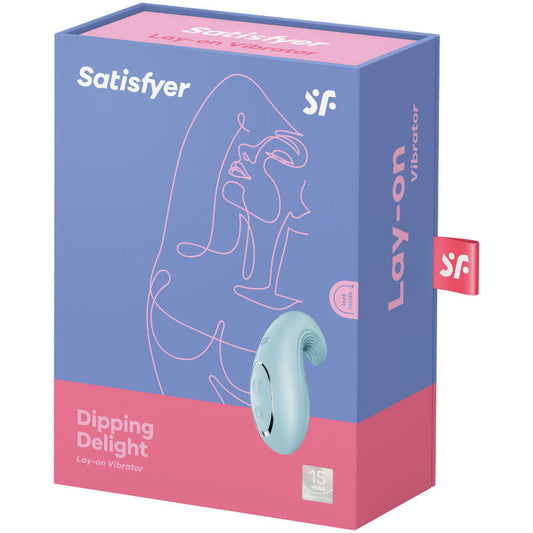 SATISFYER - DIPPING DELIGHT VIBRADOR LAY-ON AZUL SATISFYER LAYONS