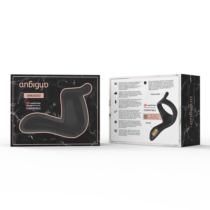 ANBIGUO - ARKADIO ESTIMULADOR GLANDE & PERINEO COMPATIBLE CON WATCHME WIRELESS TECHNOLOGY ANBIGUO