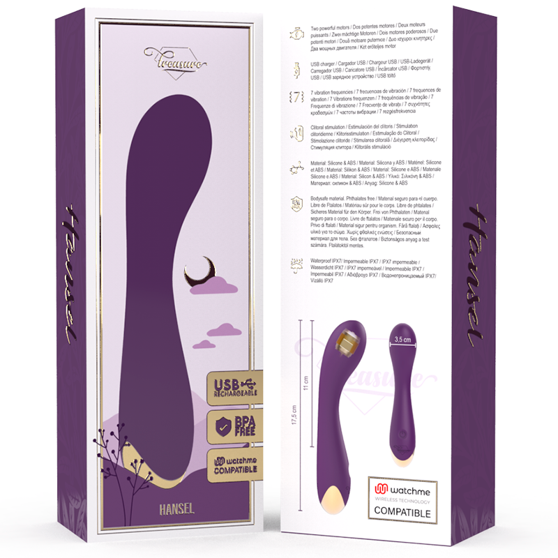 TREASURE - HANSEL G-SPOT VIBRATOR COMPATIBLE CON WATCHME WIRELESS TECHNOLOGY TREASURE