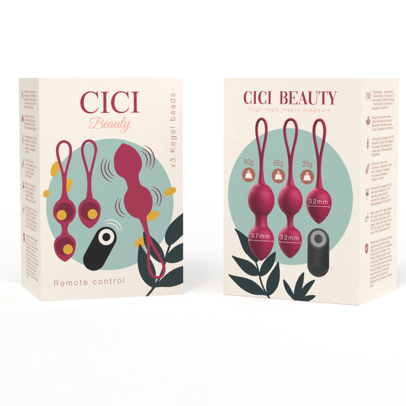 CICI BEAUTY - PREMIUM SILICONE 3 VIBRATING KEGEL BEADS REMOTE CONTROL CICI BEAUTY