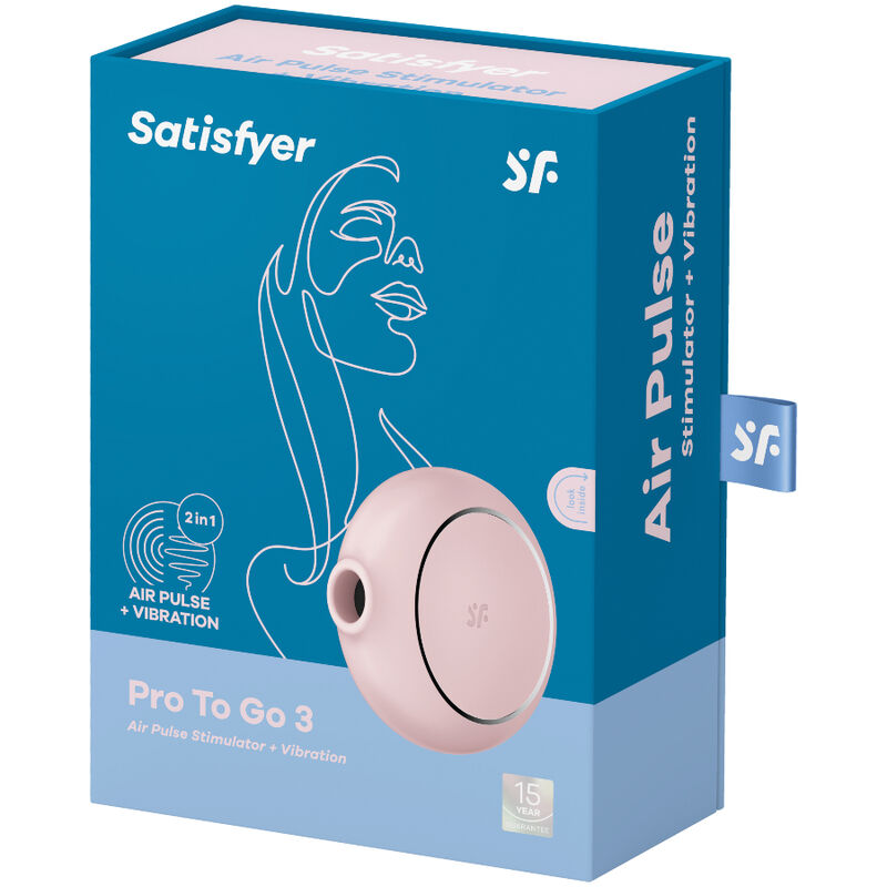 SATISFYER - PRO TO GO 3 ESTIMULADOR Y VIBRADOR DOBLE NEGRO SATISFYER AIR PULSE