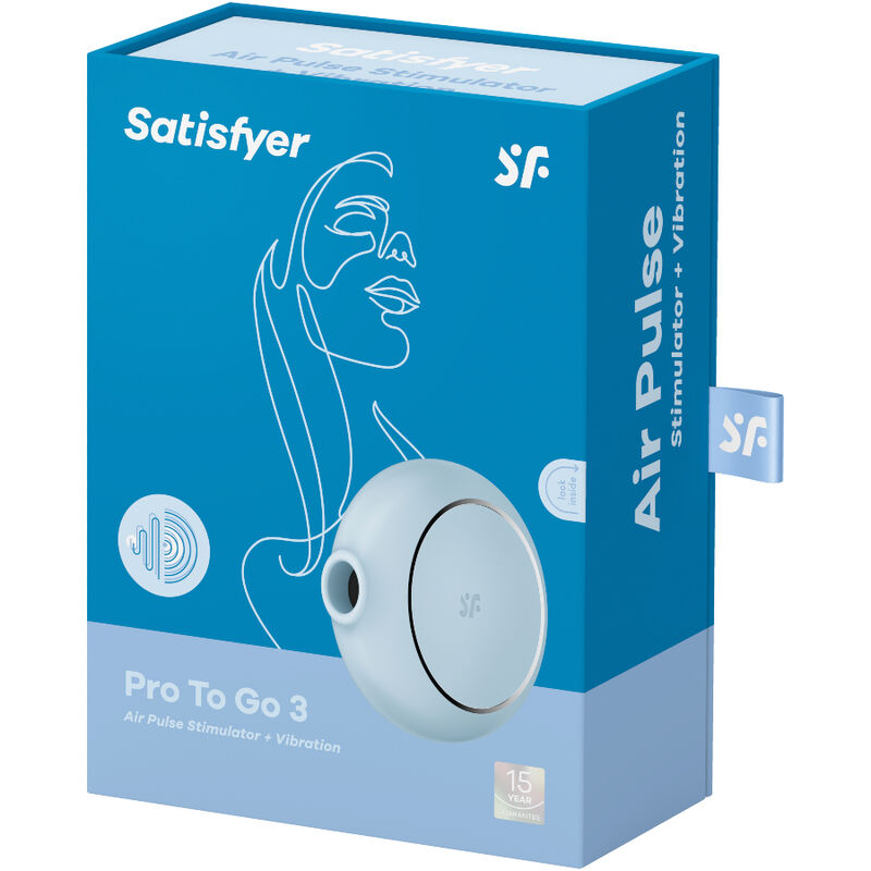 SATISFYER - PRO TO GO 3 ESTIMULADOR Y VIBRADOR DOBLE NEGRO SATISFYER AIR PULSE