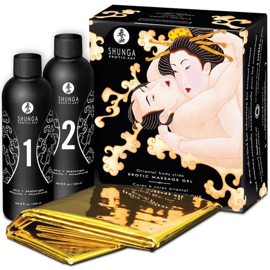 SHUNGA - GEL DE MASAJE EROTICO CUERPO A CUERPO ORIENTAL MELON MANGO SHUNGA KITS