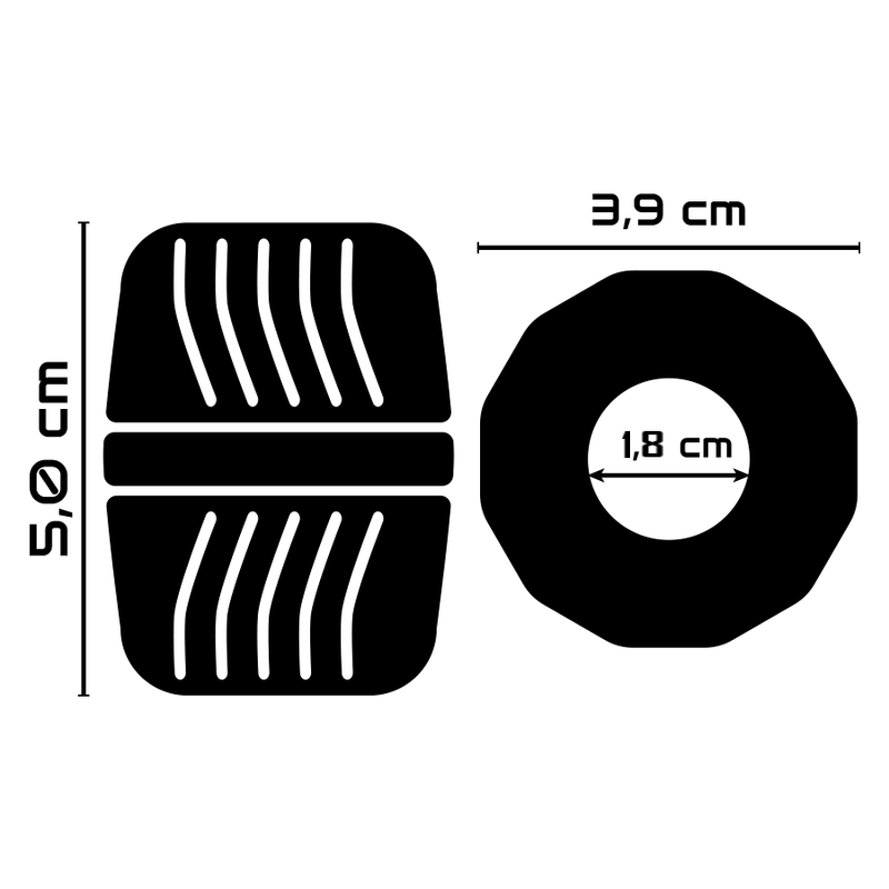 POWERING - SUPER FLEXIBLE Y RESISTENTE ANILLO PENE 5 CM PR11 NEGRO POWERING
