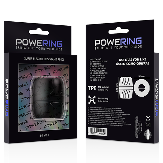 POWERING - SUPER FLEXIBLE Y RESISTENTE ANILLO PENE 5 CM PR11 NEGRO POWERING
