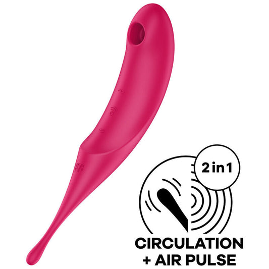 SATISFYER TWIRLING PRO ESTIMULADOR Y VIBRADOR - ROJO SATISFYER AIR PULSE