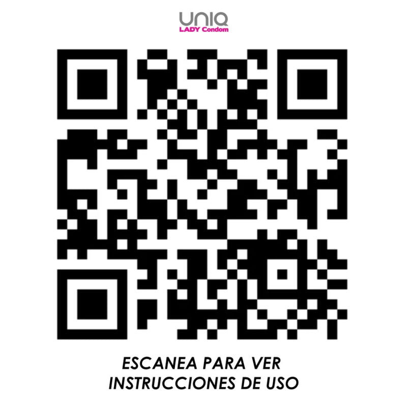 UNIQ -  LADY CONDOM PRESERVATIVOS FEMENINOS CON LIGUERO SIN LATEX 3 UNIDADES UNIQ