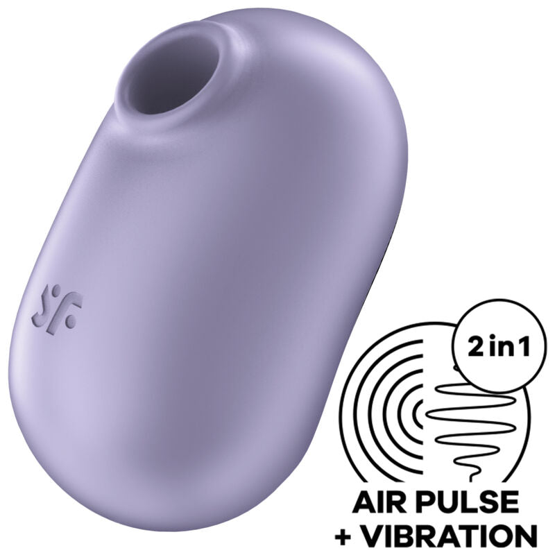 SATISFYER - PRO TO GO 2 ESTIMULADOR Y VIBRADOR DOBLE VIOLETA SATISFYER AIR PULSE
