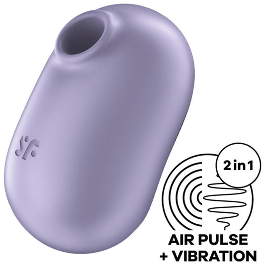 SATISFYER - PRO TO GO 2 ESTIMULADOR Y VIBRADOR DOBLE VIOLETA SATISFYER AIR PULSE