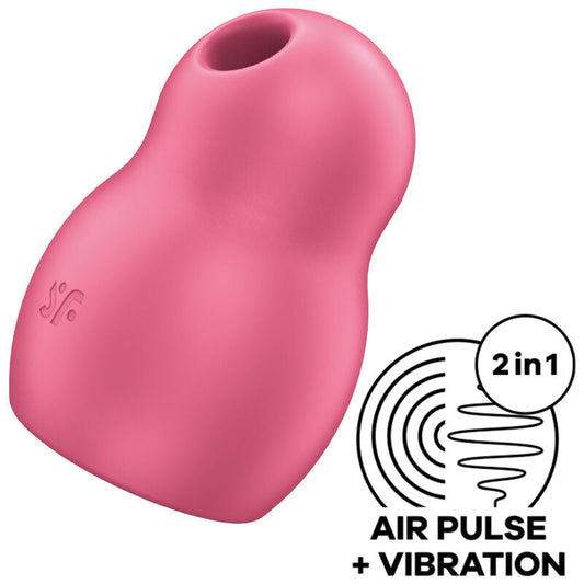 SATISFYER - PRO TO GO 1 ESTIMULADOR Y VIBRADOR DOBLE ROJO SATISFYER AIR PULSE