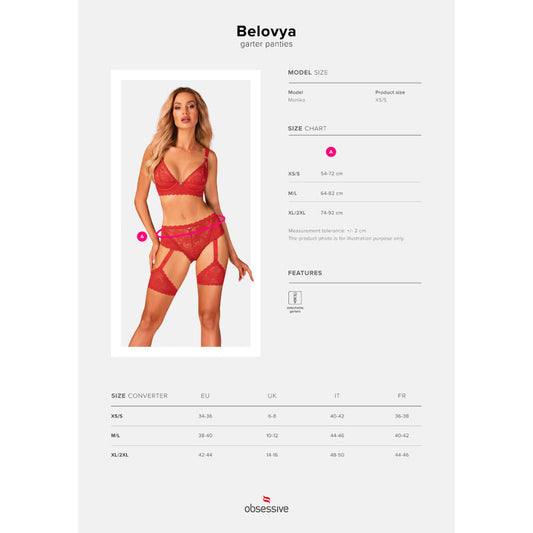 OBSESSIVE - BELOVYA LIGUERO XS/S OBSESSIVE GARTER & STOCKINGS