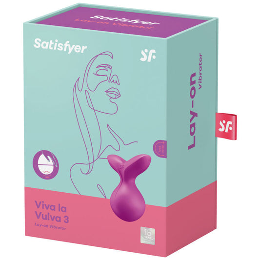SATISFYER - VIVA LA VULVA 3 VIBRADOR LAY-ON VIOLETA SATISFYER LAYONS