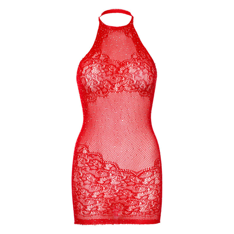 LEG AVENUE - MINI VESTIDO CON PEDRERÍA TALLA ÚNICA - BLANCO LEG AVENUE DRESSES