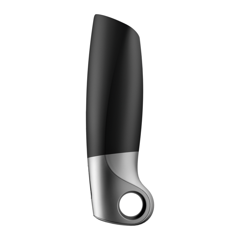 SATISFYER - POWER MASTURBATOR NEGRO Y PLATA SATISFYER MEN