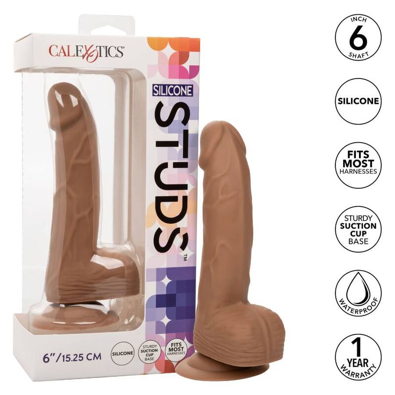 CALEXOTICS - SILICONE STUDS 15.24 CM BROWN CALEXOTICS