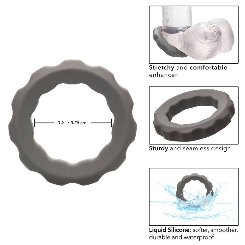 CALEXOTICS - ALPHA ERECT RING GRIS CALEXOTICS
