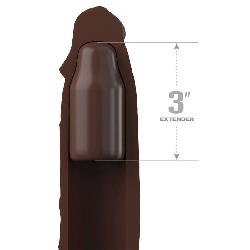FANTASY X- TENSIONS - PIPEDREAMS EXTENSION W STRAP 17,78 CM BROWN FANTASY X-TENSIONS